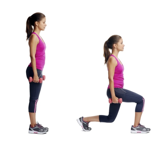 Proper form for doing a lunge